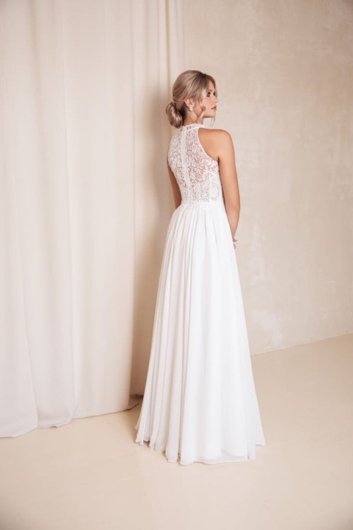 suknia ślubna na szyję boho