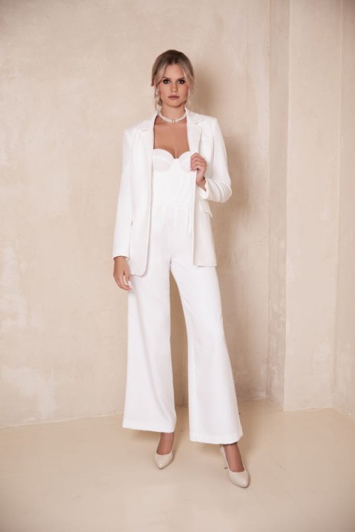 biały gorset na ślub