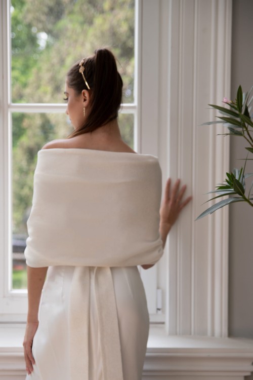 ciepłe bolerko do sukni ślubnej