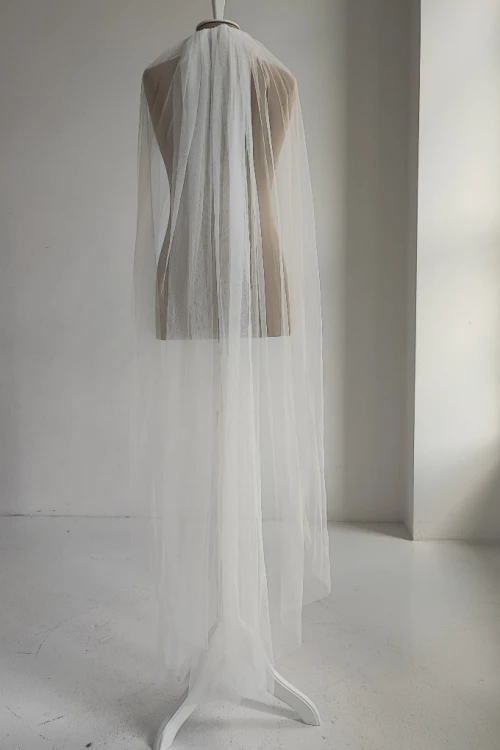 welon 150cm jedwabny tiul ivory